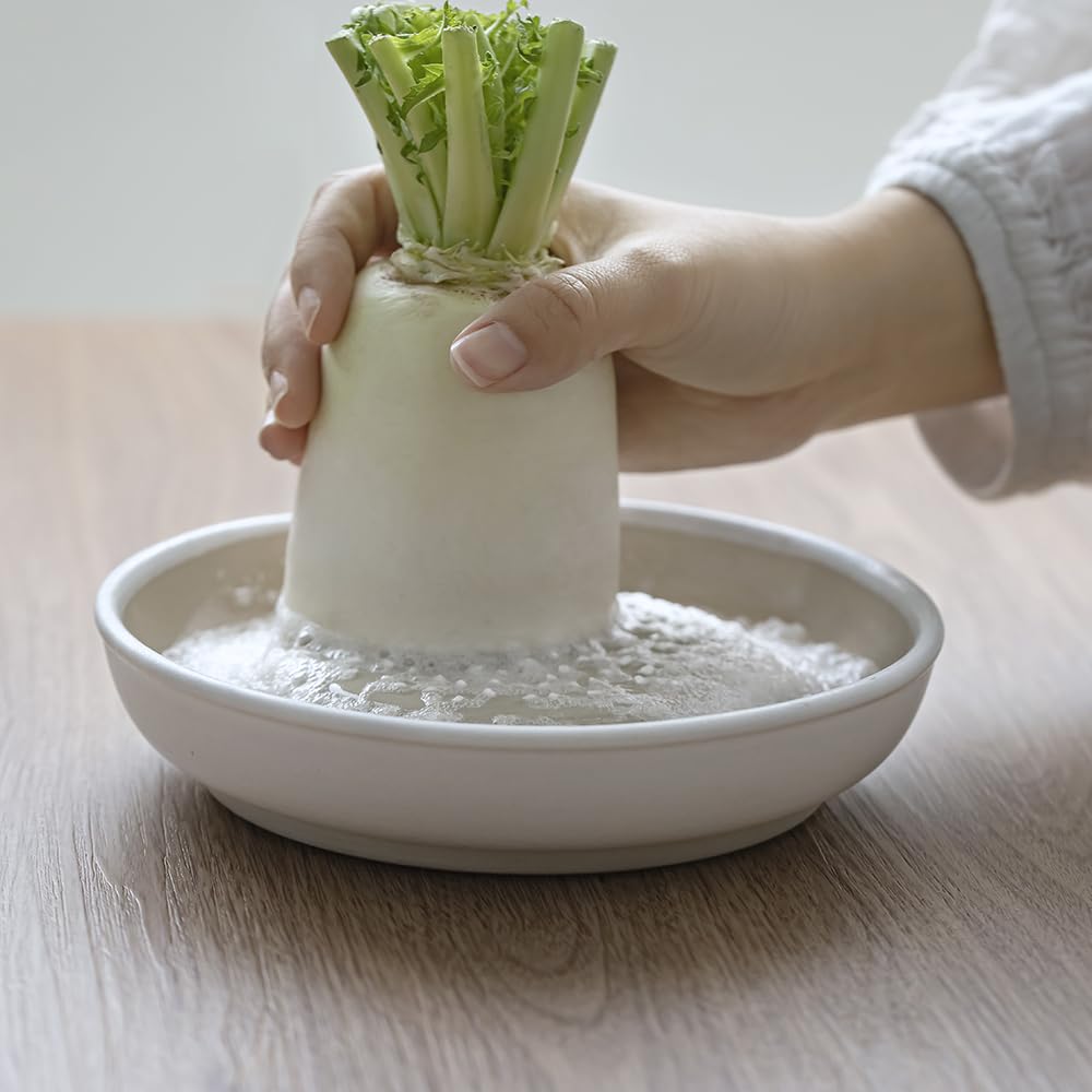 Iwami Ware Velký zajíc a Ke x Průměr 18 cm x Výška Vyrobeno v Snadno se strouhá jedním mikrovlnným troubou Snadno Představeno na Motoshige Velká ředkev &NE Strouhák,