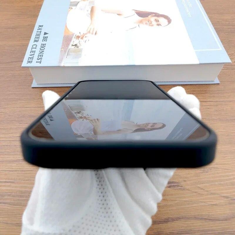 Magnetic Matte Case For iPhone 15 14 13 12 11 Pro Max iPhone15 15Pro 14Pro For Magsafe Mag Safe Wireless Charge With Lens Covers