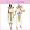 Stunning Nile Pharaoh And Queen Couples Costume For Stage Performances In Polyester