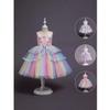 Girls Princess Dress Birthday Bow Dress Children's Pumple Dress Girls' Host Performance Dress