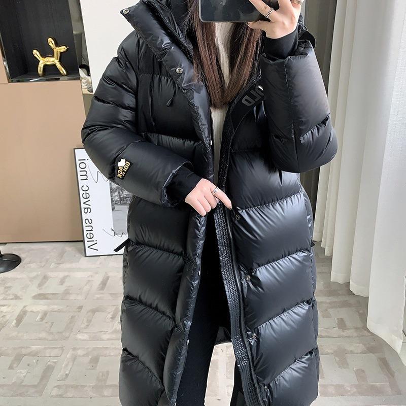 Goose down jacket extended coat for men and women to wear thickened goose down jacket for moisture and cold protection, anti-season clearance