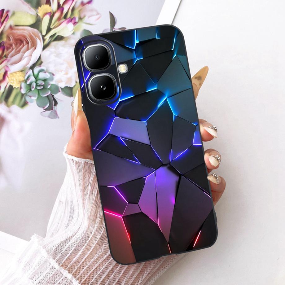 For Infinix Smart 20 4G X6840 Smart20 Phone Case Soft Black Silicone Cover Butterfly Dragon Cat Floral Painting Bumper Funda