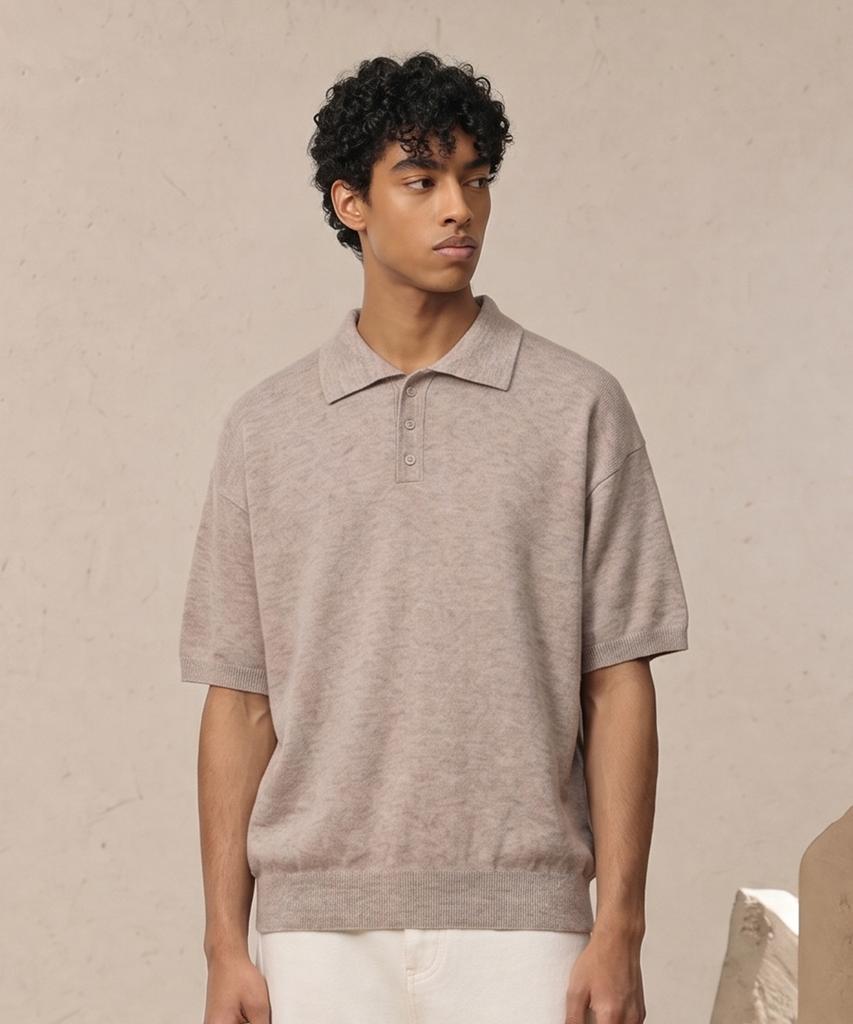 VERYVAIN Essential Summer Polo Knit (Oatmeal)