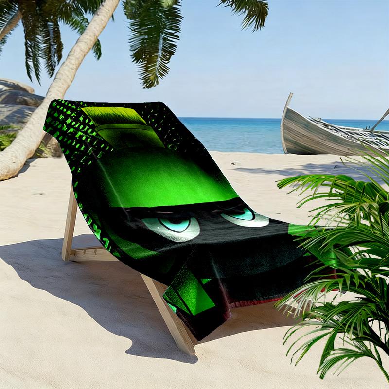Marvin Martian DJ Funk Beach Towel Portable for Travel Soft Quick-drying Swim Towel Outdoor Pool Towel Seaside Beach Beach Towel