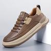 Genuine Leather Men Casual Shoes Lace Up Soft Sole Skateboard Mens Oxfords Outdoor Hiking Breathable Comfort Male Driving Shoes