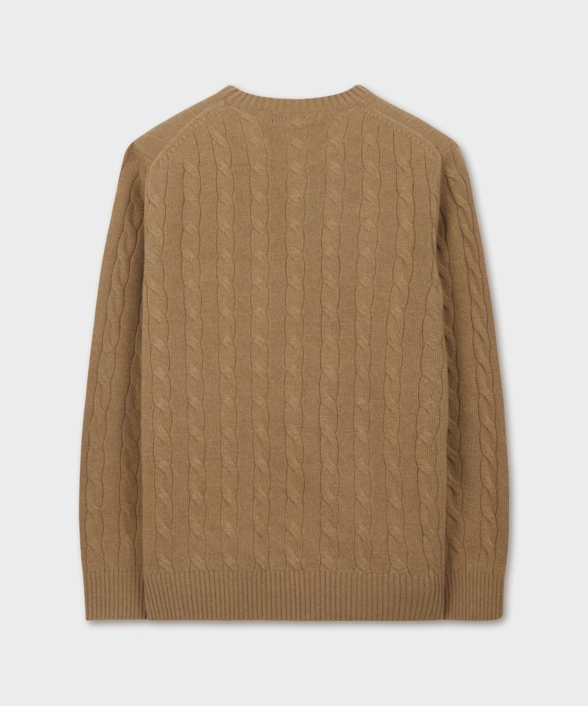 BROOKS BROTHERS Wool Cable Sweater (Beige) (Bbwrmbf401)