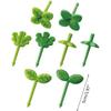 8 Stück grüne Obstgabel Mini-Blatt-Food-Picks Lustige Kleinkind-Mini-Gabel für Sandwich-Kuchen-Salat-Lunchbox Bento-Dekor Partyzubehör