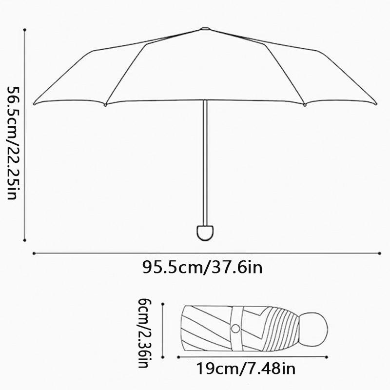 Real Betis Football Pattern Printed Mini 5 Folds 8 Ribs Compact Umbrella Windproof Waterproof Lightweight Portable Folding