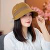 Color Matching Peaked Cap Wide Eaves Can Hang Masks Sunshade Fisherman Hat Dome Sun Hats