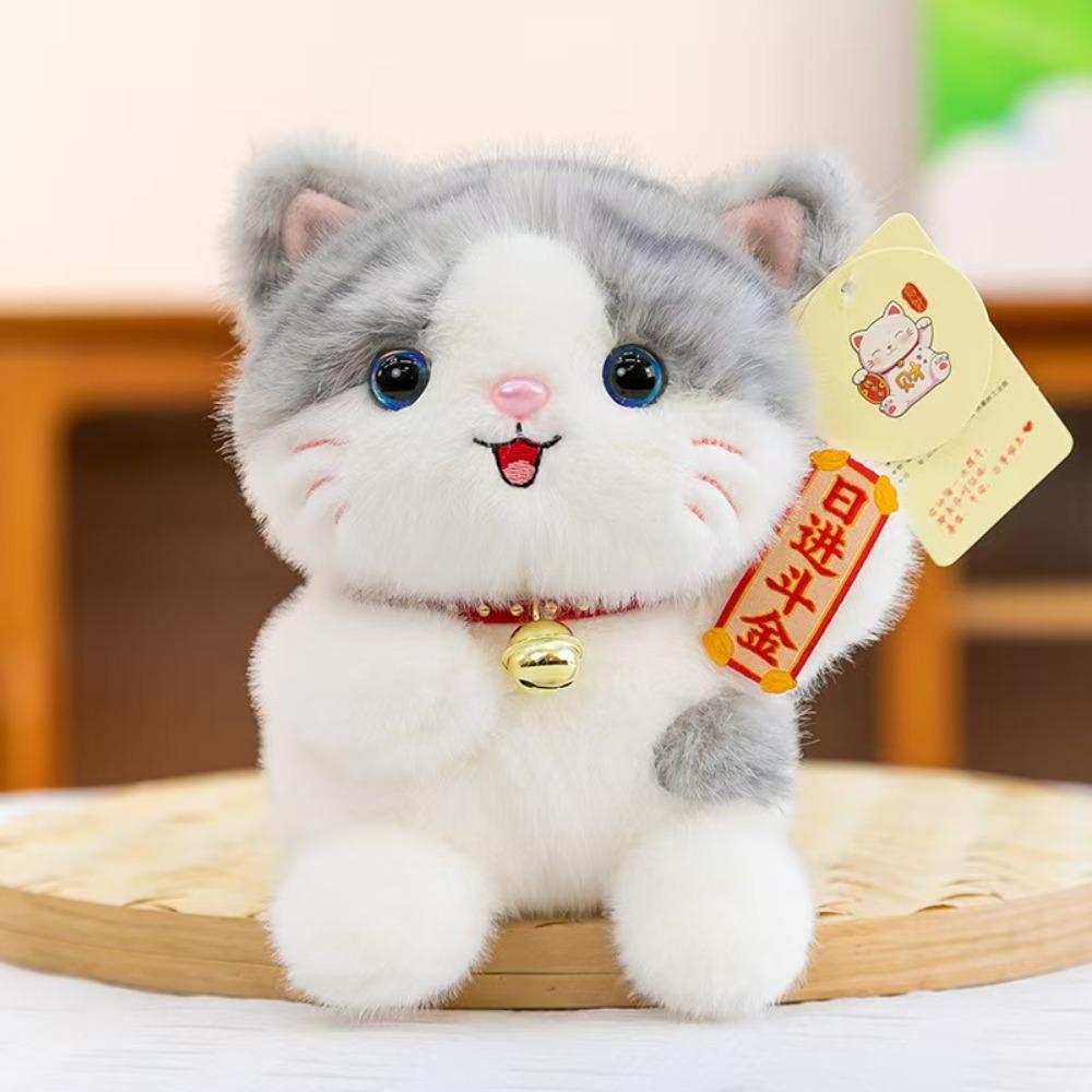 Bell Collar Plush Cat Pendant Plush Fabric Cat Plush Charm Cat Plush Keychain Desk Decor