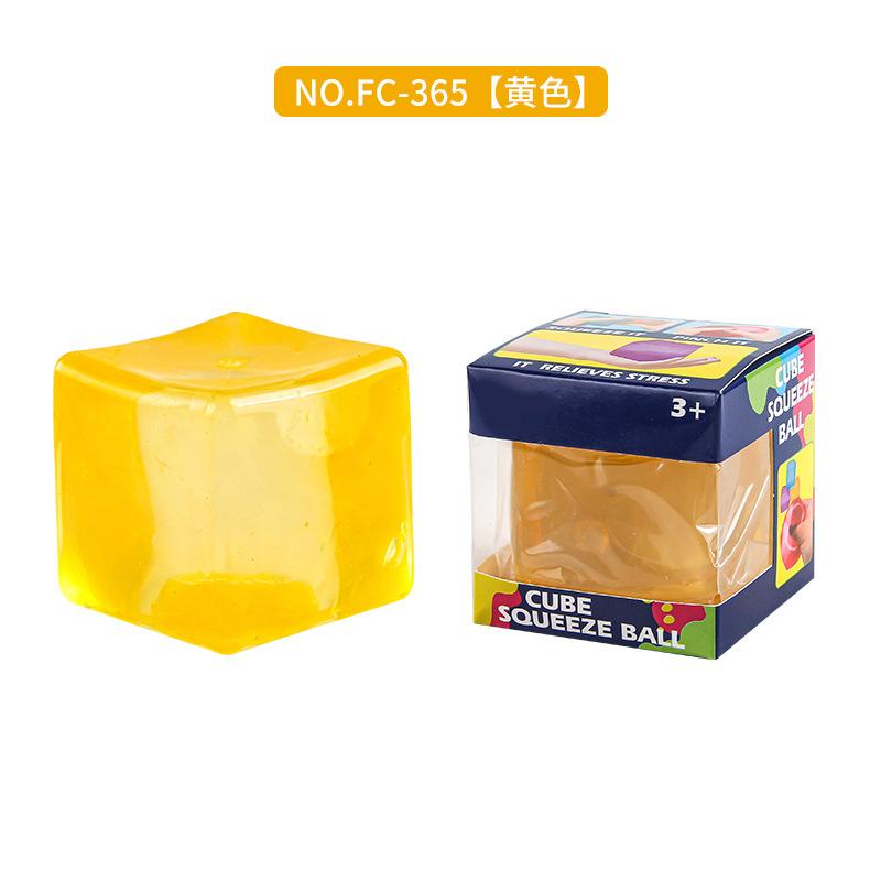 Hot Jelly Ice Cube Squeeze Toy Square Decompression Vent Toy Squishy Stress Ball Stress Relief Sensory Toy