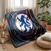 Chelsea FC Theme Blanket Soft Flannel Blanket Plush Throw Blanket Cozy Sofa Bed Blanket for Home Decor