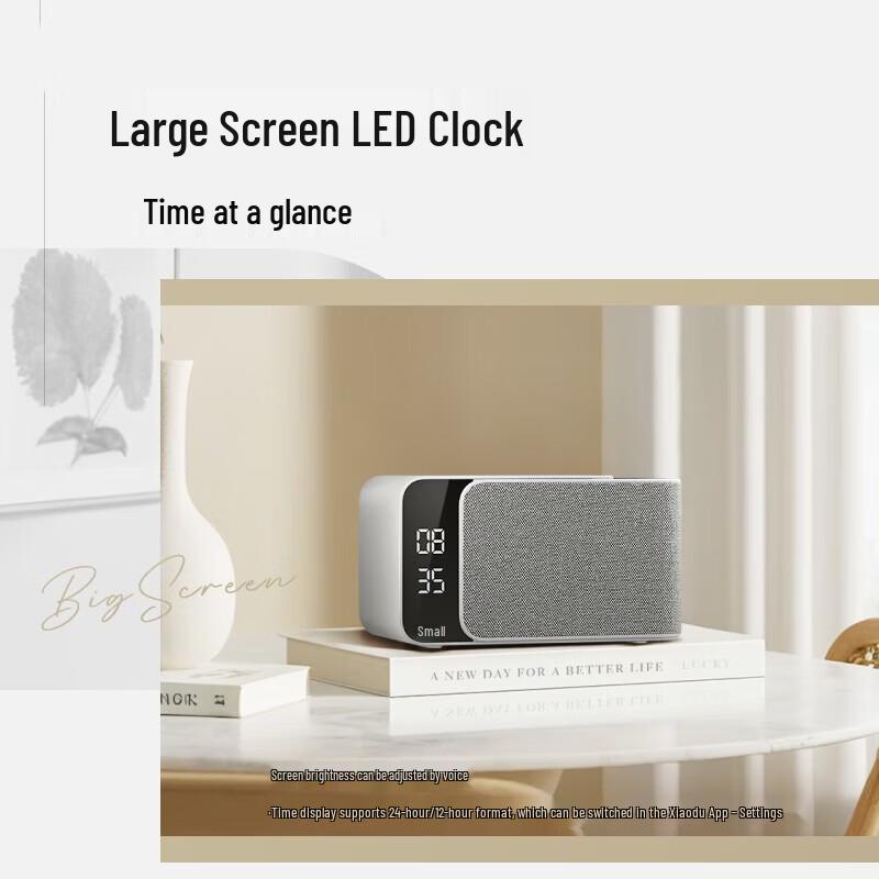 XiaoDu Smart AI Lautsprecher mit LED-Uhr CN-Stecker (Adapter enthalten) (CN-Version)