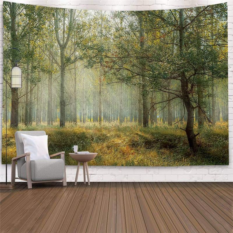 Landscape tapestry beautiful natural forest print large wall cloth bedspread beach towel