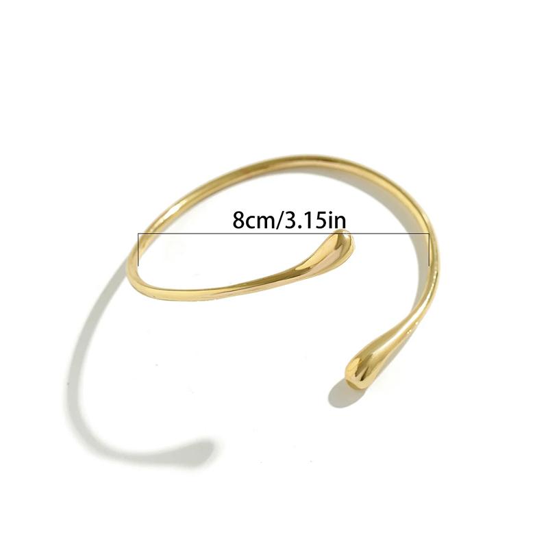 Eenvoudige Vintage Waterdruppel Open Manchet Armbanden Voor Vrouwen Trend Goth Geometrische Armband Esthetische Sieraden Cadeau
