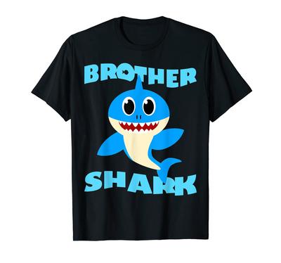 Vtipné a roztomilé děti, mladí dospělí, tričko s motivem Brother Shark, Baby Shark
