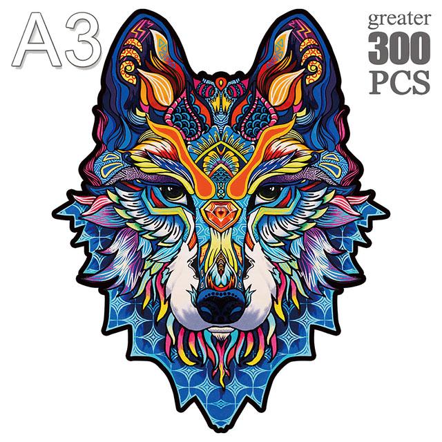 Animal Jigsaw Puzzles 300Pcs Wooden For Adults Kids Birthday Gifts Unique Owl Puzzle Family Games Toys Wooden Puzzles