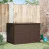 Garden Storage Box Brown 150 X 100 X 100 Cm Poly Rattan