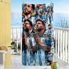 Messi Customized Name Beach Towel Soft Durable Quick-Dry Suitable for Swimming Gym Camping Yoga Vacation