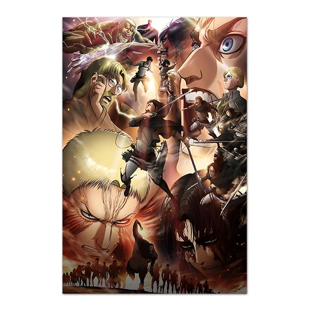 Anime Attack Titan Poster Levi Allen Mikasa Karakter Thuis Wall Art Canvas Schilderij Afdrukken Foto Slaapkamer