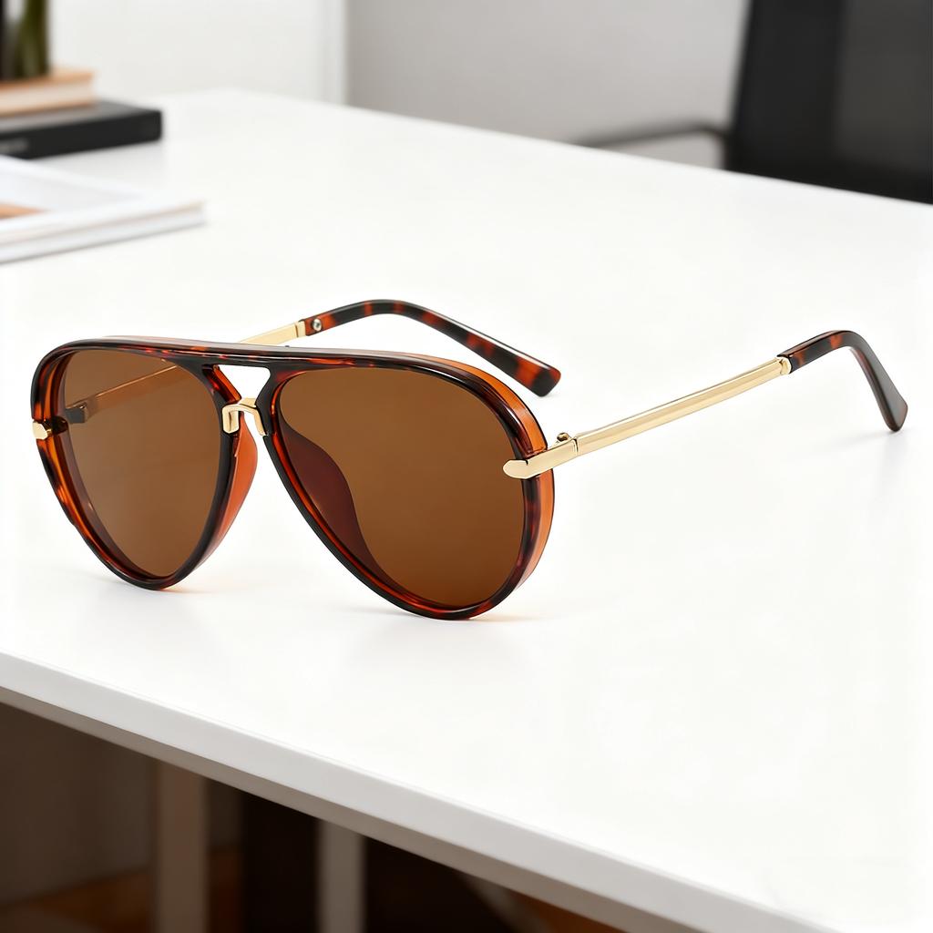 Latest Fashionable Toad Shaped Women's Sunglasses Outdoor Neutral Travel Stt Photography Large Frame UV Protection 400 Sunscn Eyewear