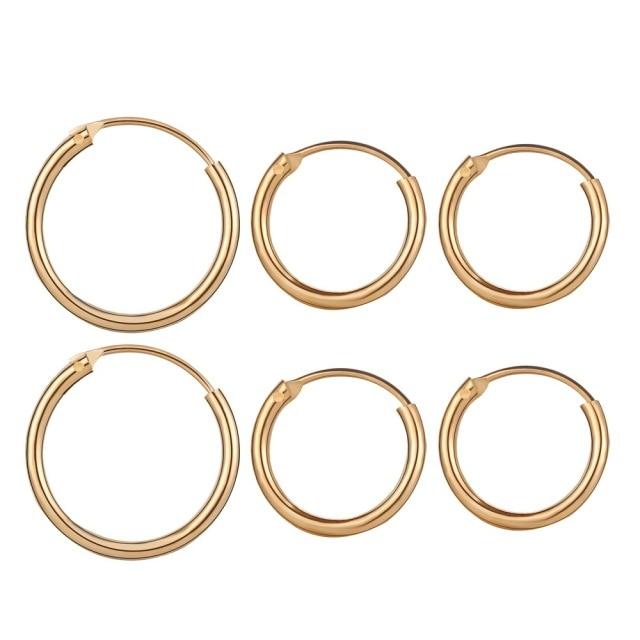 Boucle d'oreille créole dorée pour femmes Mode Couleur noir argent Punk Boucles d'oreilles homme Boucles d'oreilles créoles Hip Hop Bijoux Unisexe