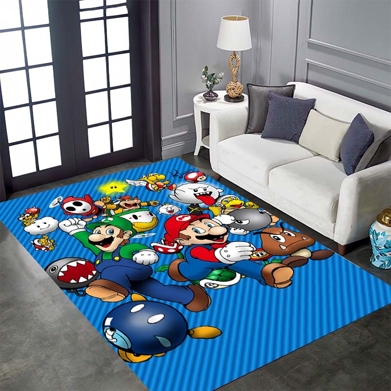 Das neue Super Mario Bros. 2026. Teppich ist geeignet für die Heimdekoration in Spielzimmern, Schlafzimmern, Wohnzimmern, Sofabereichen und mehr.