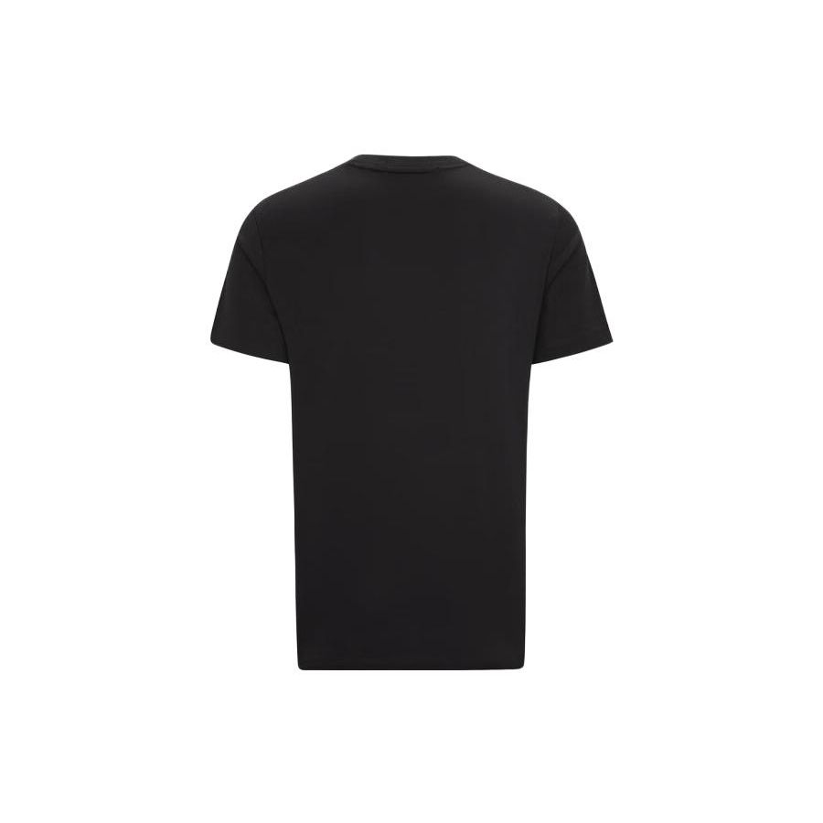 Calvin Klein SS23 Pulôver de Gola Redonda com Logo Camiseta de Manga Curta Masculina Tops Preto J320988-BEH