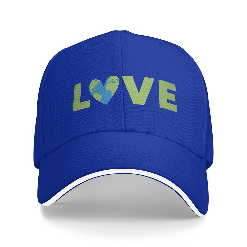Earth Love Support Planet Nature Lover Baseball Cap Fashion Sandwich Hats for Men Women Adjustable Caps Hat Outdoor