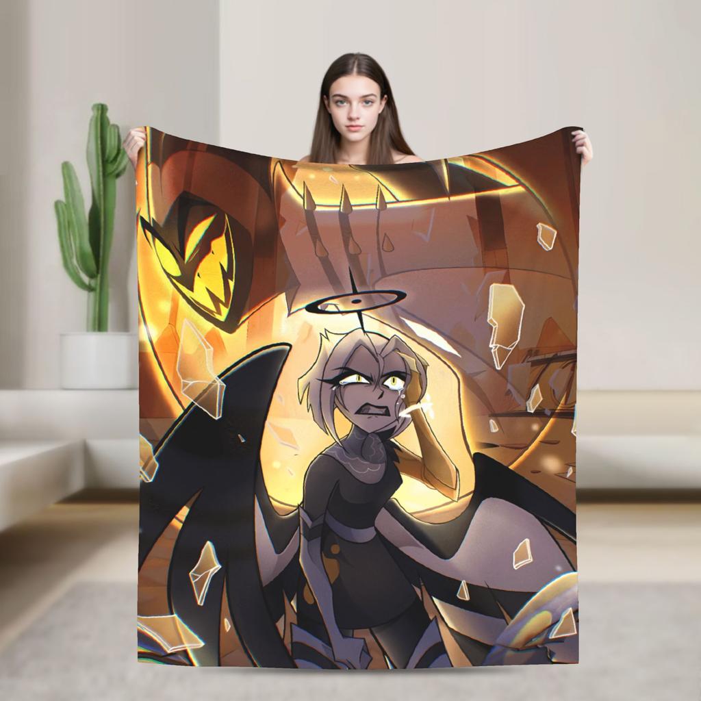 Hazbins Hoteling Game Blanket Quality Warm Throw Blanket Winter Kids Adult Home Decor Funny Bedspread
