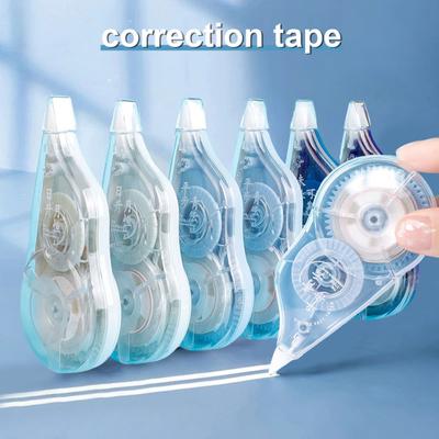 6Pcs Correction Tape Roller Set Smooth Compact Design No Drying Time Adhesive Grooves Built-in Roller Adhesive Tape