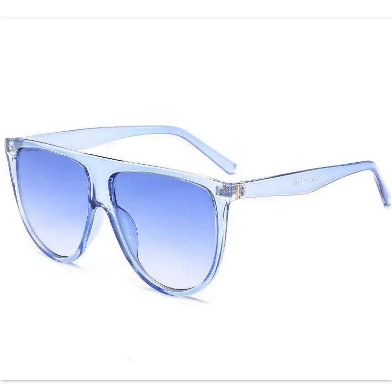 Retro Oversized Sunglasses Women  Brand Lunette Soleil Femme Big Frame Flat Top Designer Sun Glasses Vintage Shades Eyewear