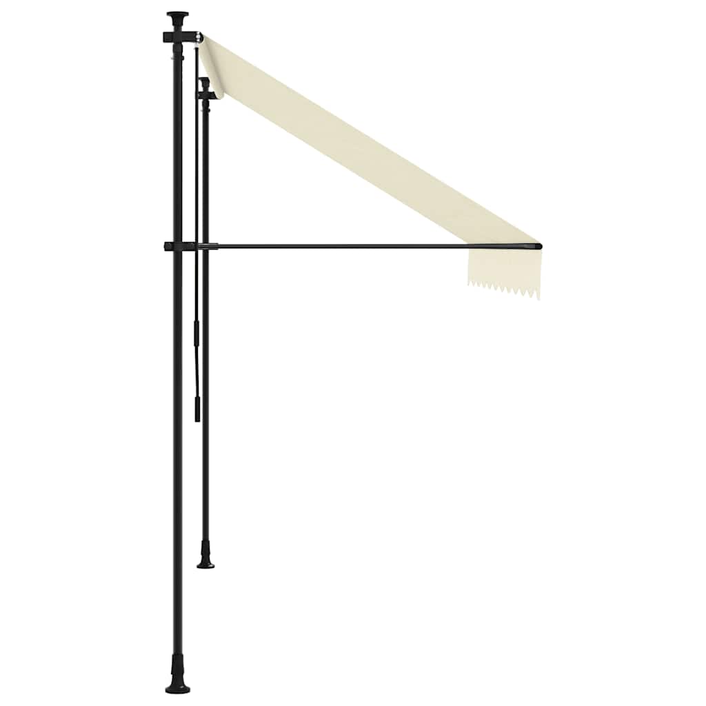 Vidaxl Toldo Enrollable, Crema, 300X150 Cm, Tela Y Acero