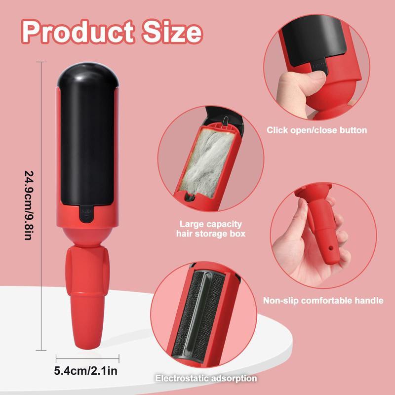 Double Sided Fur Remover Clothing Lint Dust Coat Sticky Remove Brush Washable Pets Hair Cleaner Household Tool