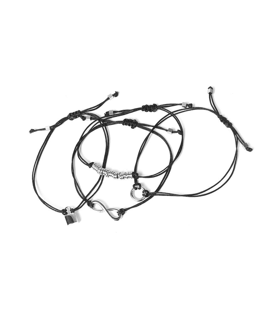 Ssy [2Pack] Symbol Pendant Thin String Bracelet