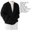 Men Cardigan Sweater Solid Color Full Zip Up Casual Sweater Warm Knitwear Jacket