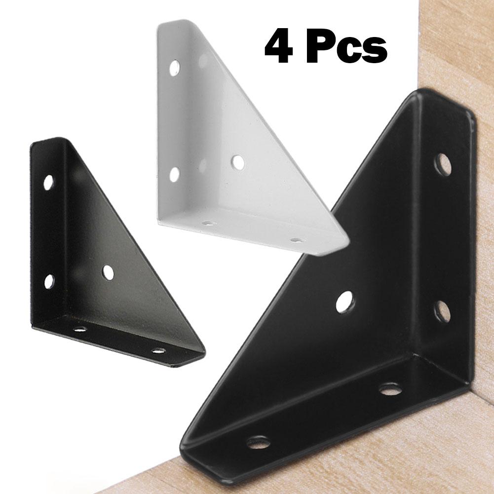 Black/White Corner Brackets Protector Right Triangular Reinforcement