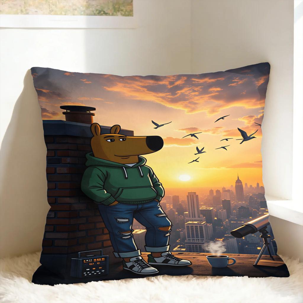 CChill GuyS Pillowcases Kawaii Pillow Case For Sofa Home Decoration Soft Pillow Cover