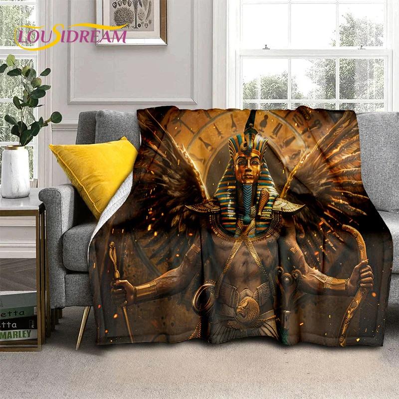 3D Antikes Ägypten Tod Anubis Pharao Horus Mythologie 2026 Weiche Decke, Weiche Kuscheldecke für Zuhause Schlafzimmer Bett Sofa Abdeckung Kind