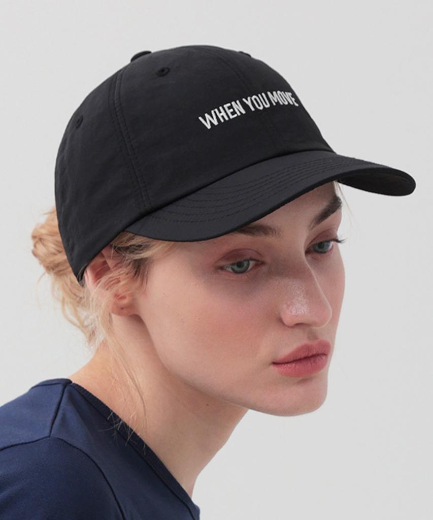 WHEN YOU MOVE Nylon Logo Embroidered Ball Cap Green