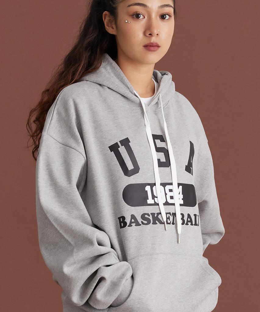 Usa Basketball Hoodie Grey Black
