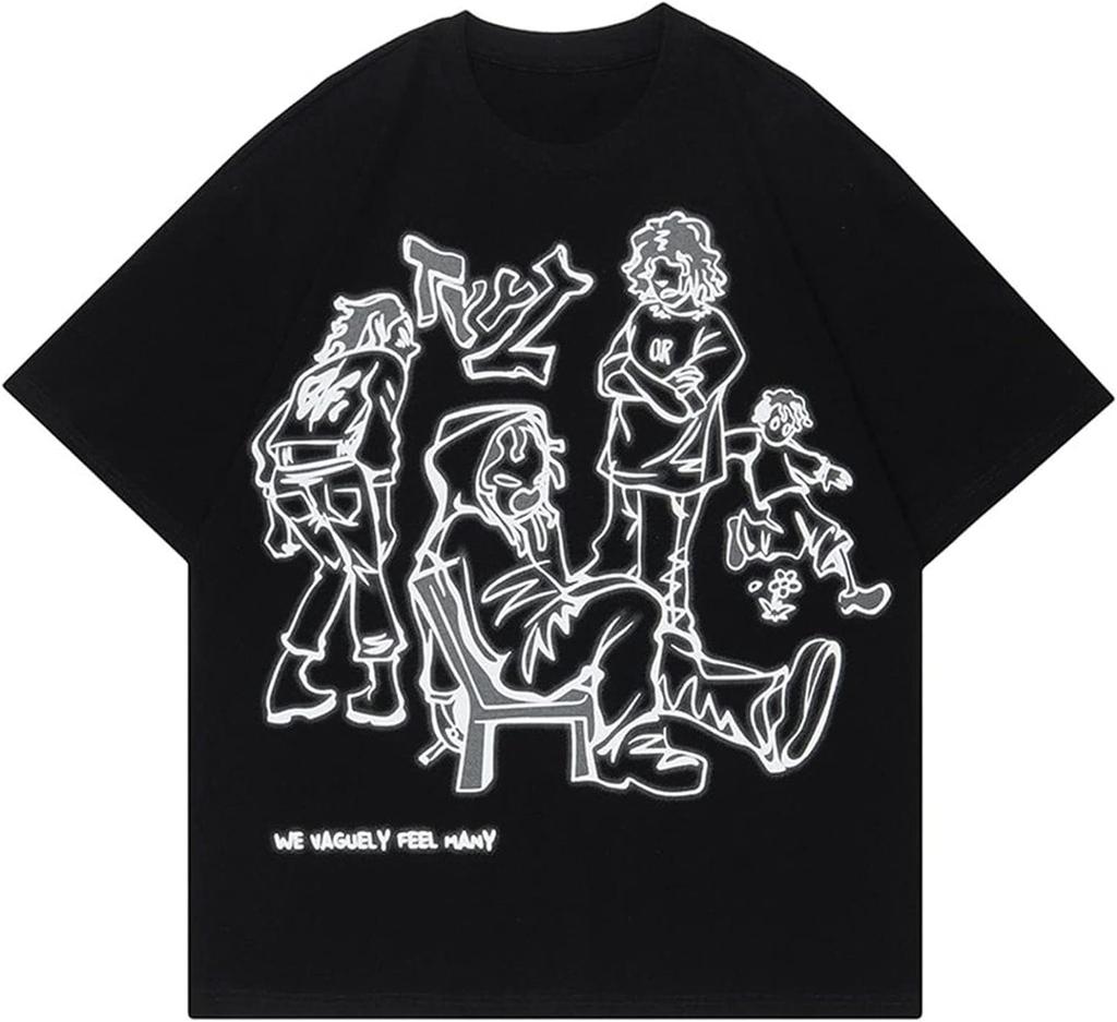 Vamtac Túlméretezett Grafikus Pólók Pólók Férfiaknak Nőknek Streetwear Unisex Pólók Kiváló Minőségű Kerek Nyakkivágás Rövid Ujjú 50983