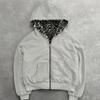 European and American Autumn and Winter Personalized Warm Zipper Loose Hooded Sweatshirt