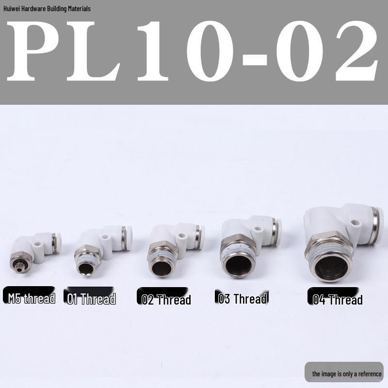 Pneumatik-Schnellkupplung: PL8-02, 4-M5, 6-01, 10-03, 12-04 Gewindeknie