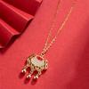 Korean Trendy Ruyi Ping An Lock Necklace for Women - 2024 New Style, Niche Design, Luxury Clavicle Chain