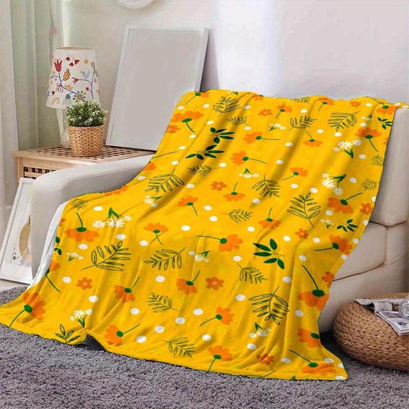 1 st. Deken met Bloemenpatroon - Perfect voor Thuis, Kantoor, Buitengebruik, Cadeau-idee, Geschikt voor Alle Seizoenenz041742