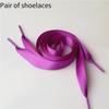 Soft And Smooth Polyester Ribbon Shoelace For Boots Lacework Candy Color Satin