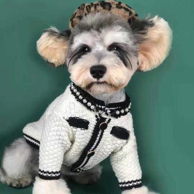 Dog Clothes Spring Clothing Small Scented Jumper Cardigan Chenille Pomeranian Teddy Corgi Pug Cat Pet Clothes Puppy Clothes