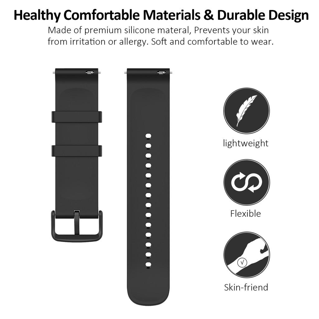 20mm/22mm Silicone Bracelet Band for Coros Pace4 Pace3 Pace2 Watchband Smartwatch Belt Wristband Correa for Coros Apex4 42mm