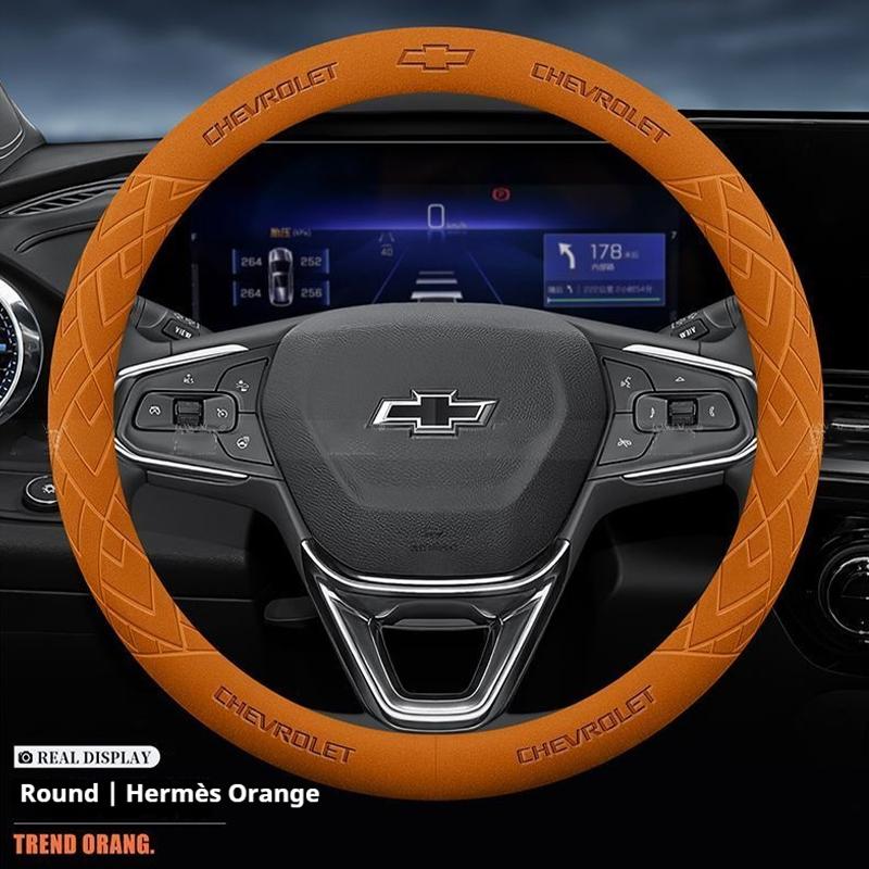 For Chevrolet Cruze Bolt Aveo Spark Orlando Onix capti Prisma Cavalier Sail Tracker Suede Car Steering Wheel Cover Accessories
